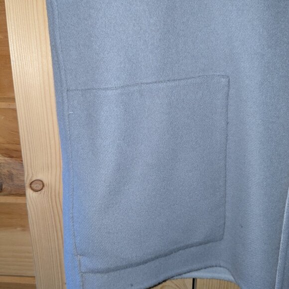 THEORY Reversible Boy Coat Doubleface Wool Jacket Pockets Size Med Grey Blazer - Picture 5 of 11